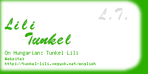 lili tunkel business card